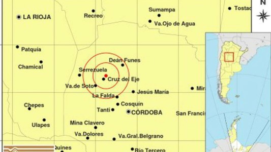 Un importante temblor de 4.2 grados se hizo sentir en Córdoba
