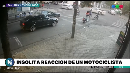 Insólita reacción: golpeó a presunto ladrón que se había robado una moto