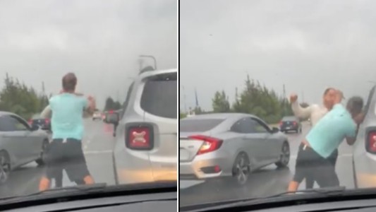 Video: dos padres, a las trompadas en la puerta de la escuela de Nordelta