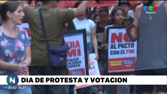 También en Rosario: marcha en contra del acuerdo con el FMI