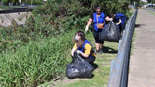 Recolectaron 750 kilos de residuos en el Arroyo Ludueña