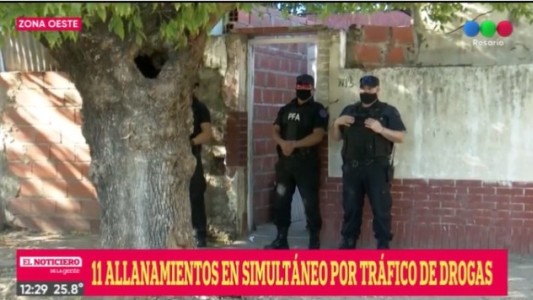 Múltiples allanamientos por tráfico de drogas