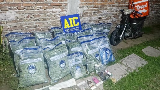 Hacía delivery de droga y secuestraron más de 50 kilos de marihuana