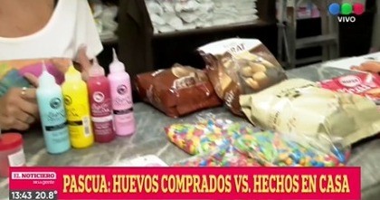 Aseguran que hacer un huevo de Pascua artesanal vale un 600% menos