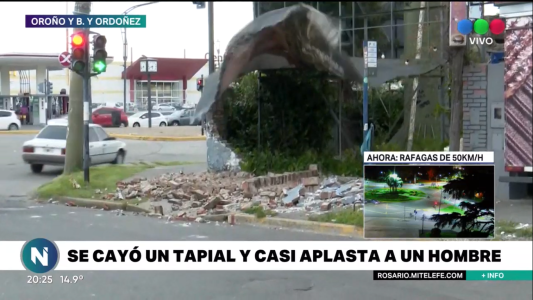 El hombre que volvió a nacer: casi se le cae un tapial encima
