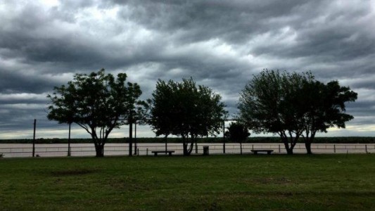 Un viernes con nubarrones, fresco y mucho viento en la ciudad