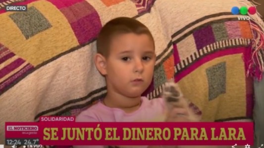 Todos por Lara: recaudaron el dinero para el tratamiento de la niña que padece cáncer