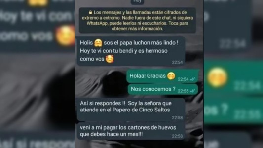 "Sos el papá luchón más lindo": robó en un local y cayó en una trampa por WhatsApp
