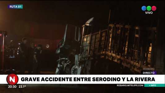 Otra tragedia en Ruta 91: choque múltiple, auto incendiado y al menos dos muertos