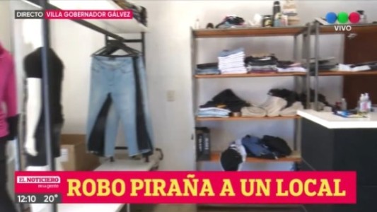 Un grupo comando desvalijó un local de ropa