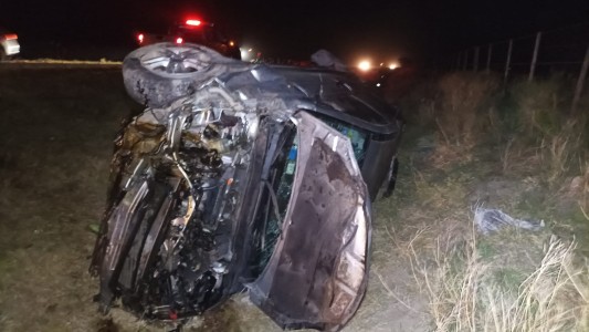 Un jubilado está grave tras volcar con su camioneta en la Ruta 35