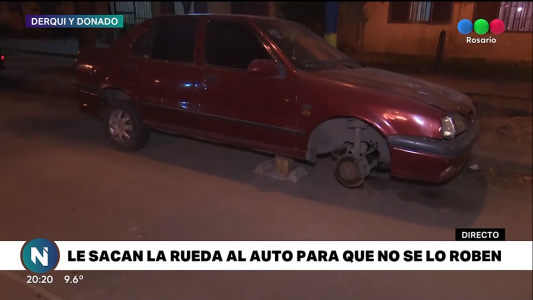 El colmo de la inseguridad: les sacan las ruedas a los autos para que no los roben