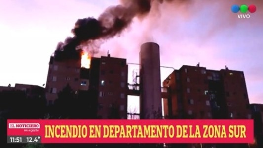Impactante incendio en el fonavi de Ovidio Lagos y Rueda