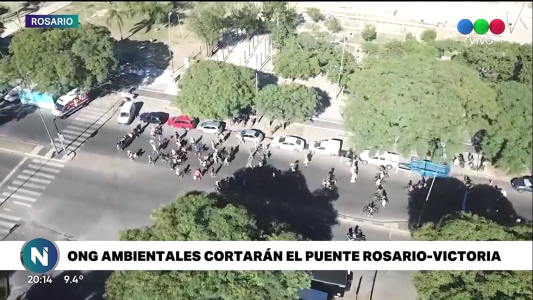 ONGs ambientales cortarán el puente Rosario - Victoria