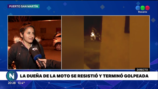 Violento robo de una moto en Pto. San Martín