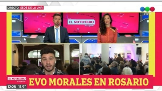 Evo Morales brindó una clase en la universidad de Rosario