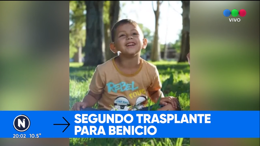 Benicio recibió a tiempo un trasplante de hígado