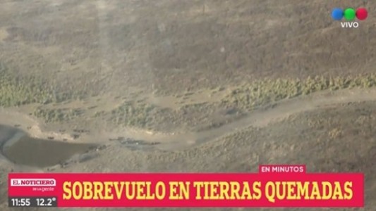 Telefe Rosario sobrevoló las zonas más afectadas por el fuego