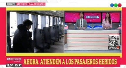 Fuerte choque de un colectivo: hay seis heridos