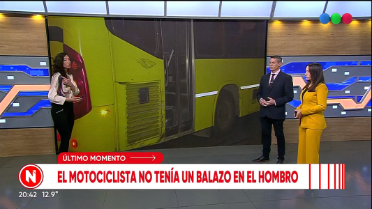 El motociclista que murió esta mañana tras chocar contra un colectivo no tenía un balazo en el hombro