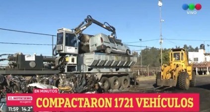 Compactan más de 1700 vehículos en el corralón oeste