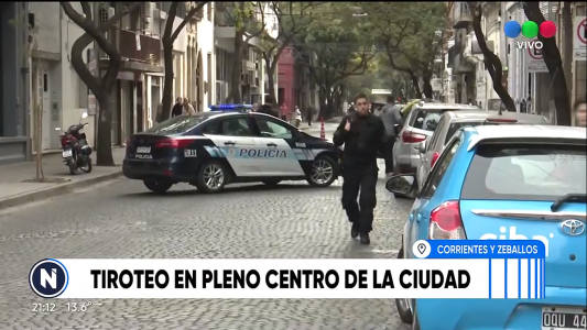 Pánico en el centro: madre e hijo heridos por una víctima de robo que repelió a los tiros