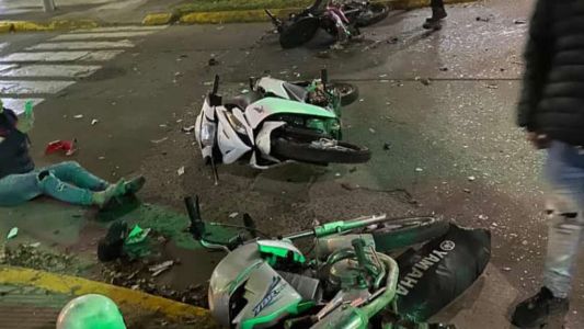 Desastre vial en la región: estaba alcoholizada y atropelló a cinco motociclistas