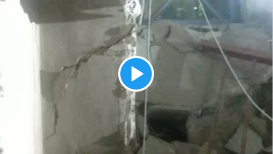 VIDEO: el derrumbe de la vivienda de zona norte por dentro