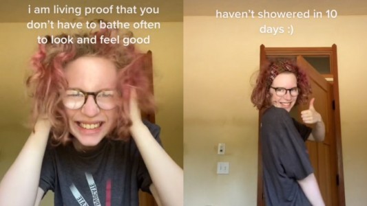 La chica que se volvió viral tras confesar que se baña cada 10 días para cuidar el planeta