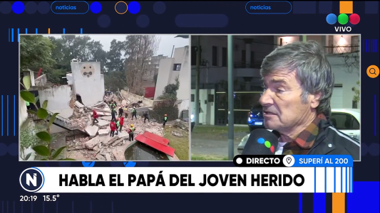 Dieron de alta al joven herido en el derrumbe de la casa de zona norte