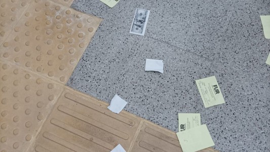 La Franja Morada ganó la Federación Universitaria de Rosario y tiro dólares para festejar el triunfo