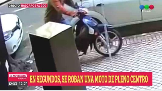 Volvió el roba motos del centro