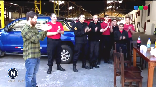 Derrumbe de calle Superí: Facundo agradeció a los bomberos