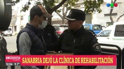 Gabriel Sanabria fue dado de alta de la clínica de rehabilitación