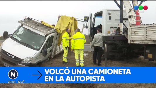 Volcó una camioneta en la Autopista a Santa Fe