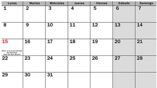 Feriado trasladable: El fin de semana que viene será largo en todo el país