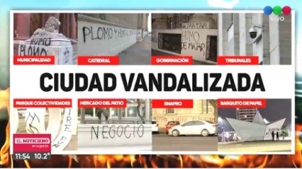 "Plomo y humo, el negocio de matar": nuevas pintadas en distintos puntos de la ciudad