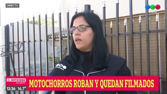 Accionar de motochorros quedó registrado en cámaras de Nuevo Alberdi