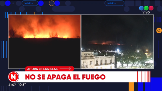 Sigue el fuego en las islas: mañana podría volver el humo a Rosario