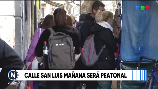 Calle San Luis será peatonal este sábado