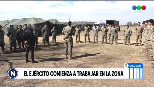 Fuego en las islas: el Ejército comienza a trabajar en la zona