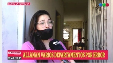 Allanaron por error varios departamentos en La República al 7000