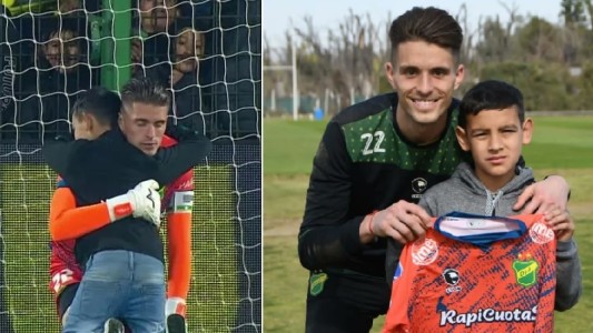 Unsain recibió al nene que lo abrazó en la cancha: el club publicó un mensaje con advertencia