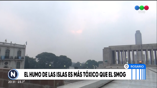 Complicado vivir en Rosario: el humo de las islas es más tóxico que el smog