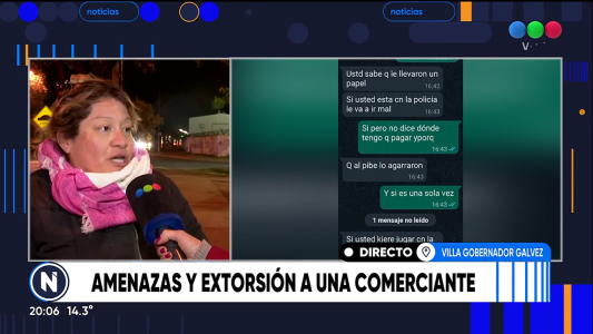 Plata o plomo: amenaza y extorsión a la dueña de un carrito en VGG