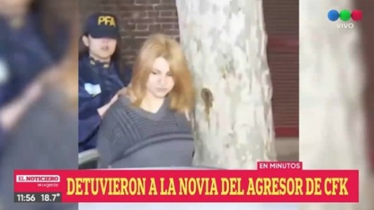 Detuvieron a la novia del atacante de Cristina Kirchner