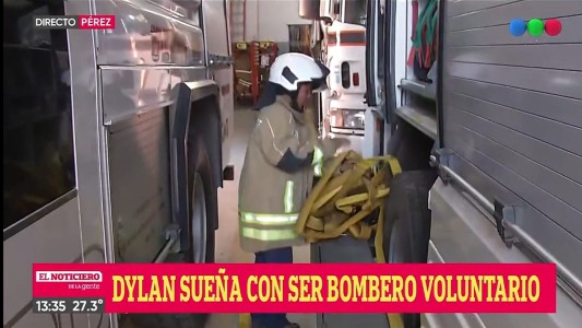 Dylan cumplió su sueño de ser bombero por un día