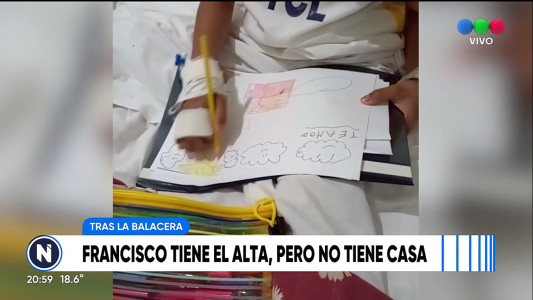 Francisco fue dado de alta, pero no tiene casa