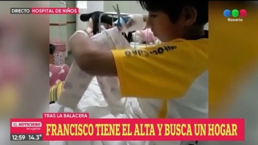 Francisco: el niño baleado tiene el alta y su familia busca un hogar