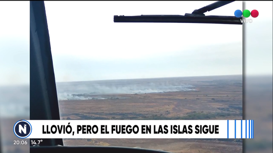 Llegó, pero no alcanzó: la lluvia no apagó el fuego